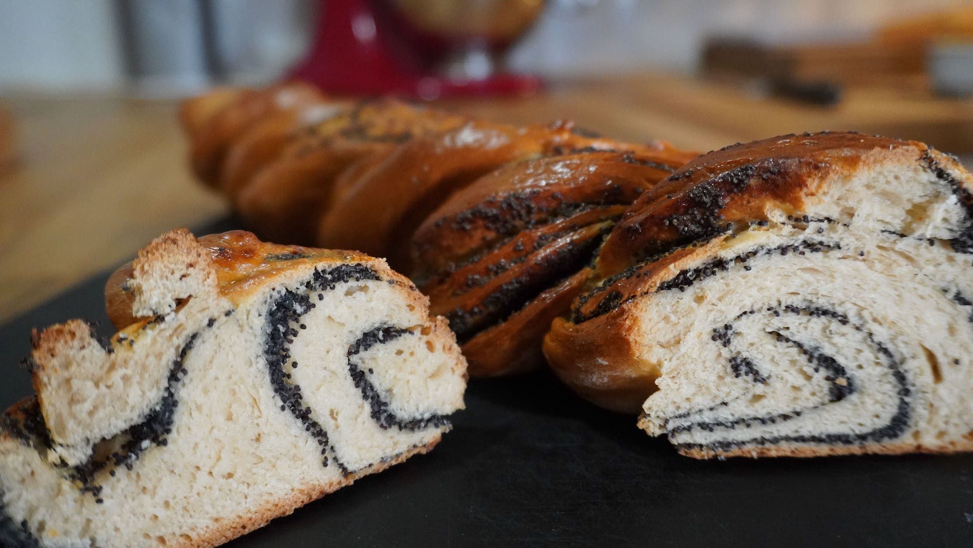 Spelt Poppy Seed Twist Bread