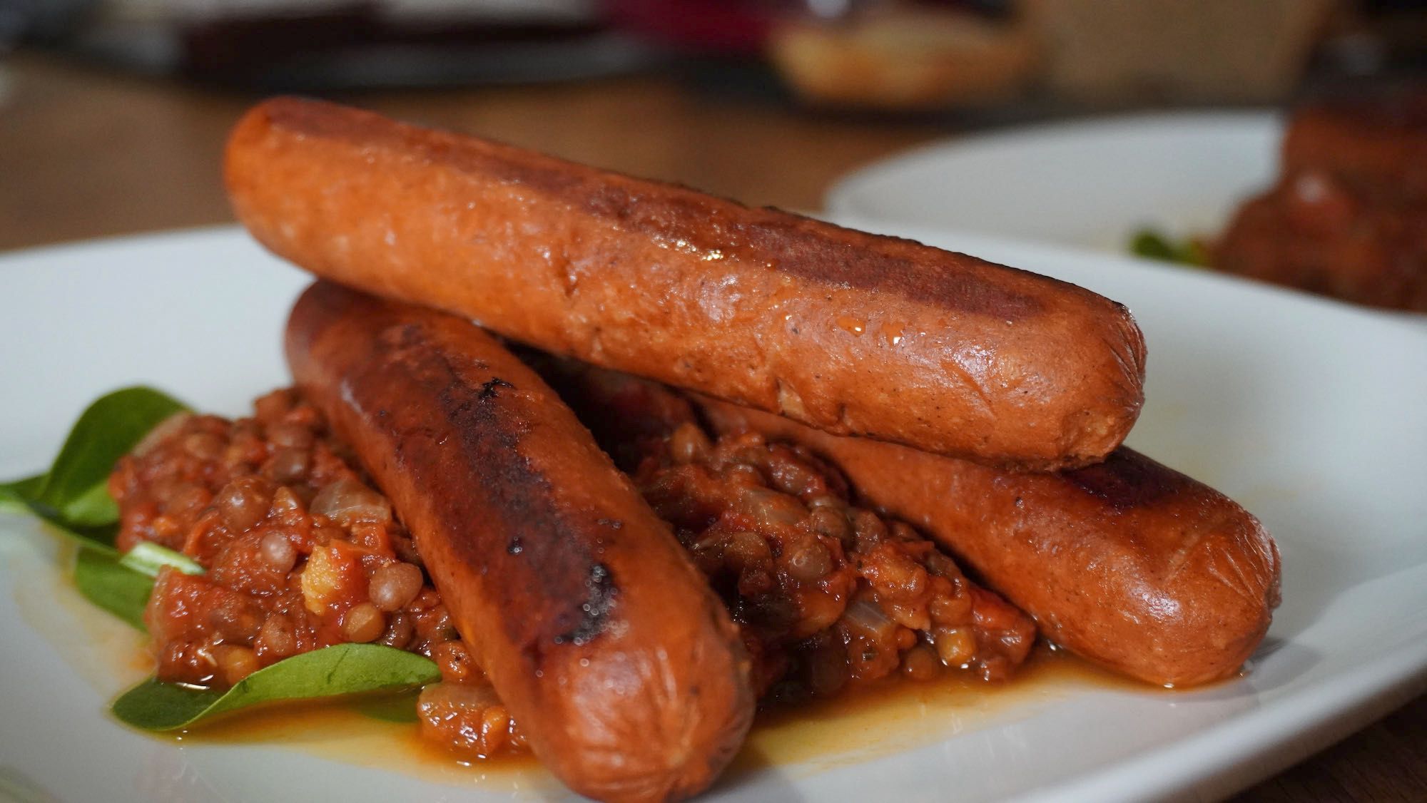 Italian Lentil Stew with Gluten-free Vegan Sausages