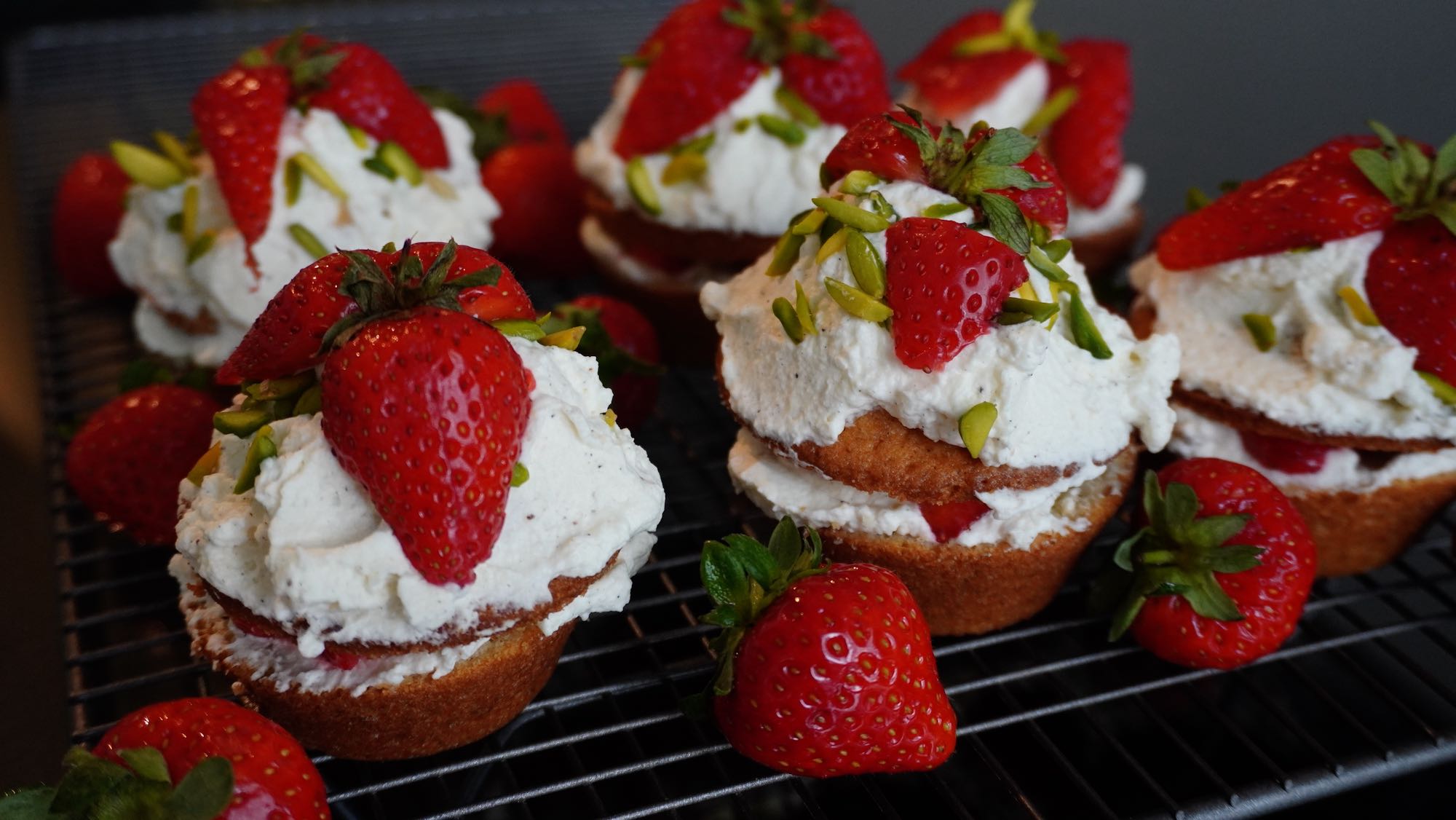 Swedish Midsummer Strawberry Cupcakes with Spelt