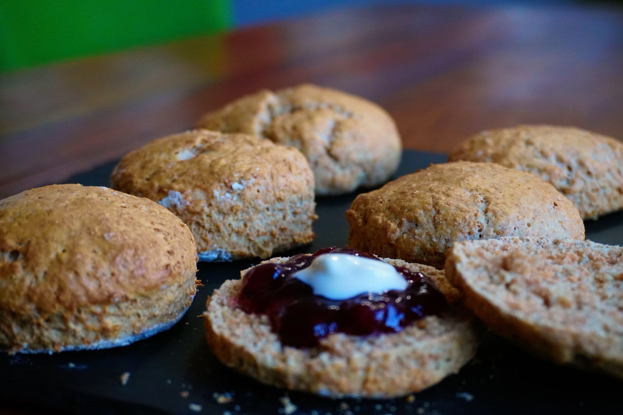 Wholegrain Spelt  Flour Scones: no dairy 4 ingredients