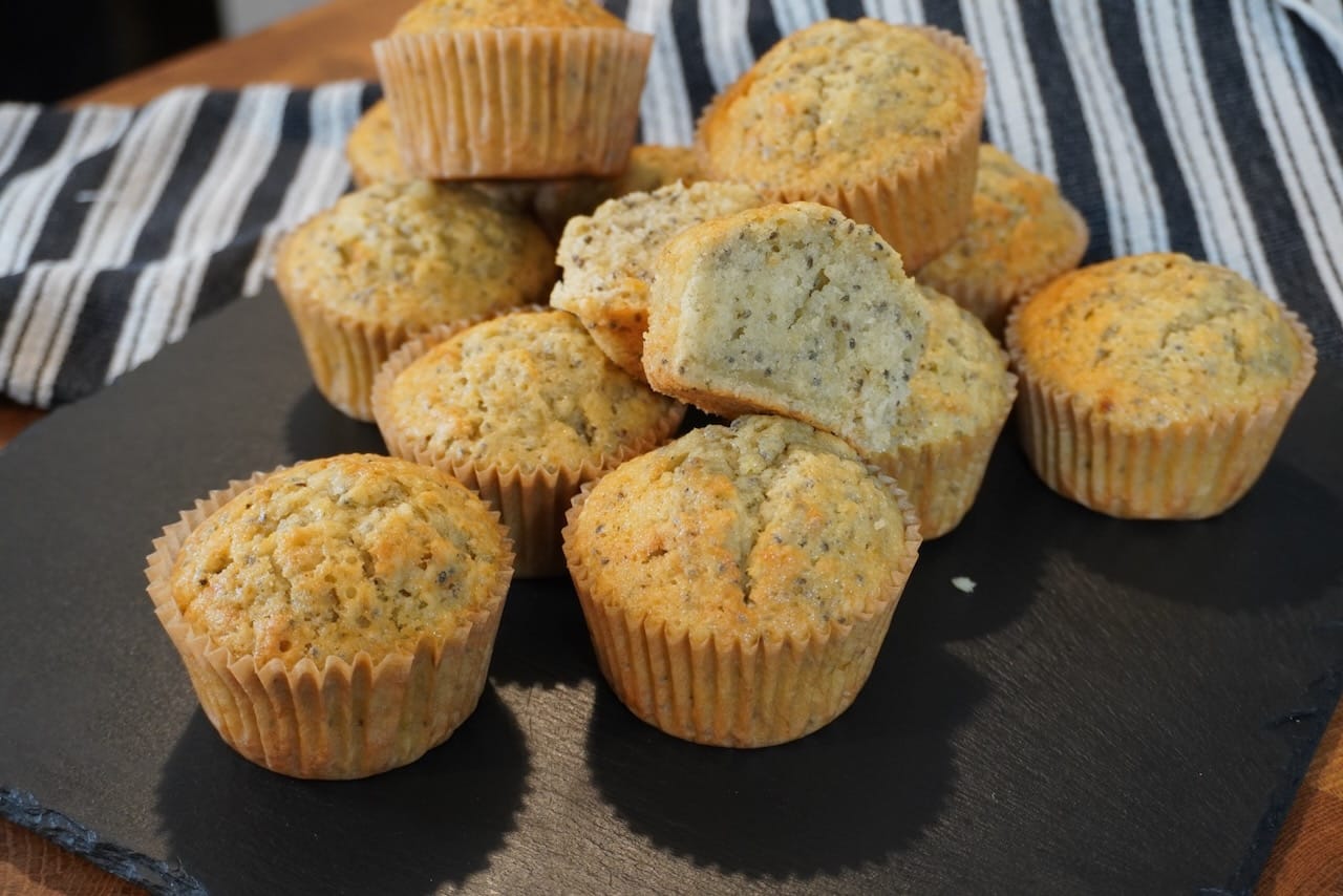 Easy Spelt Lemon Chia Seed Muffins