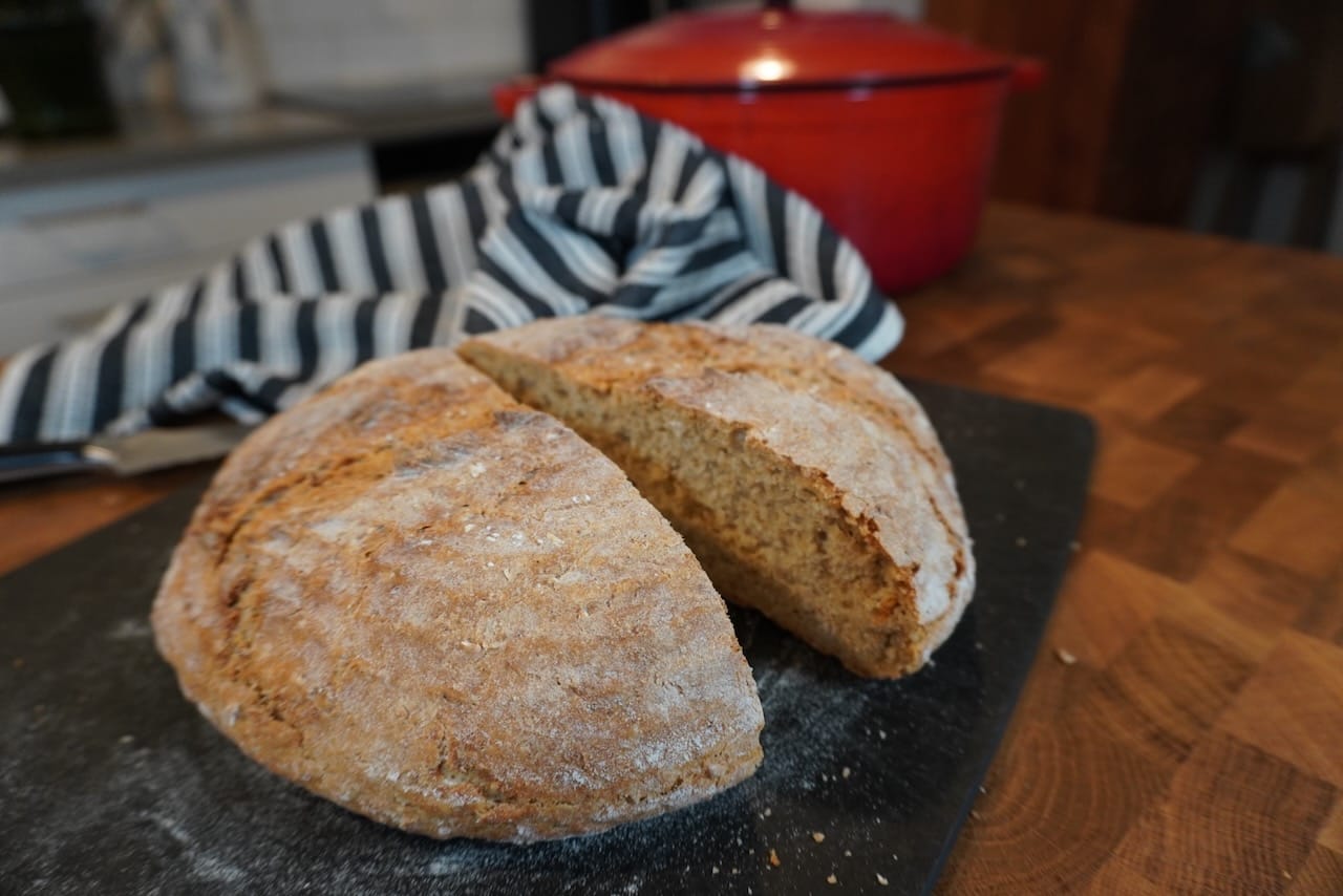 How to Make Artisan Spelt Oat Bread in a Dutch Oven