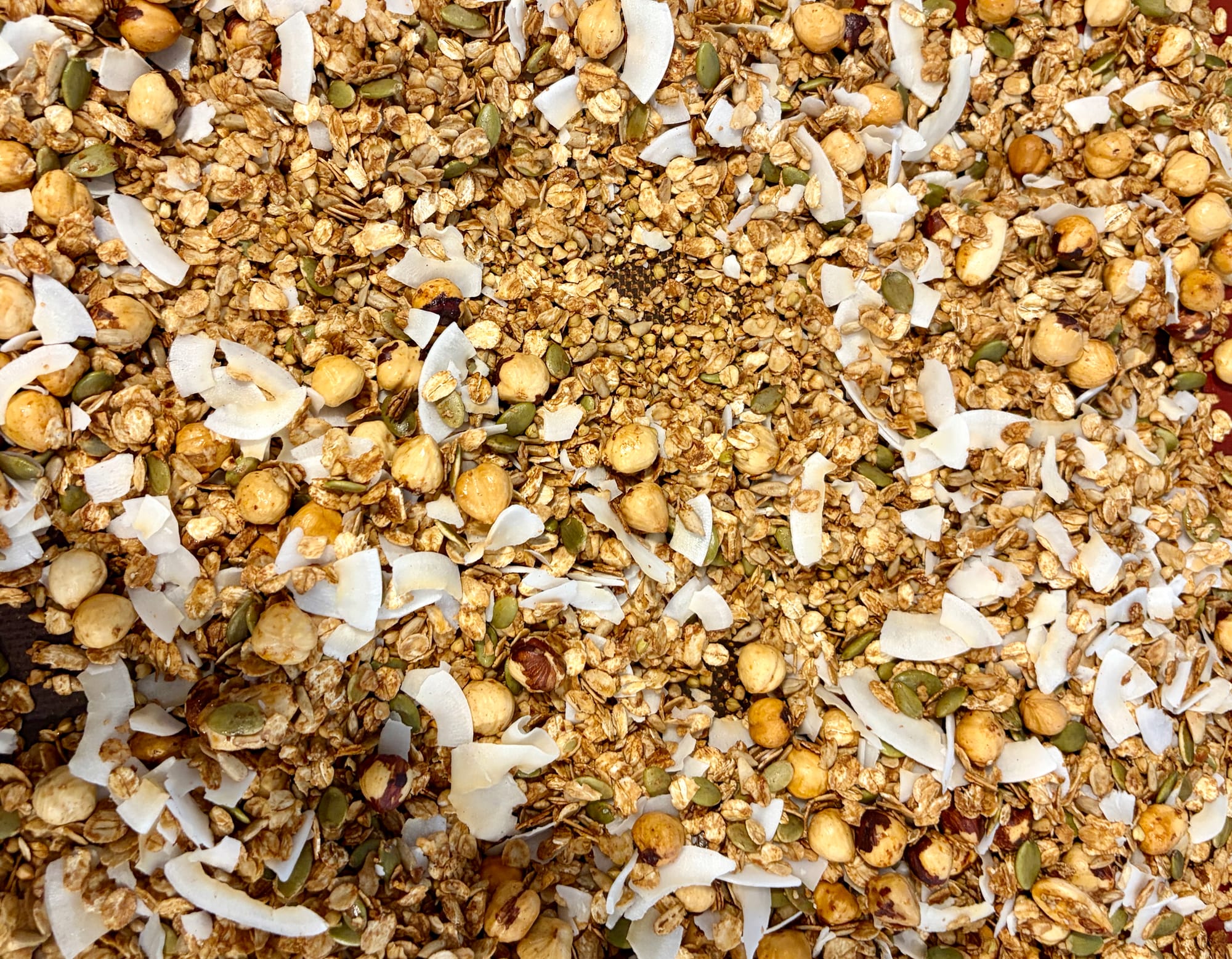 Crunchy Oat & Buckwheat Hazelnut Granola | Coconut Oil & Date Syrup