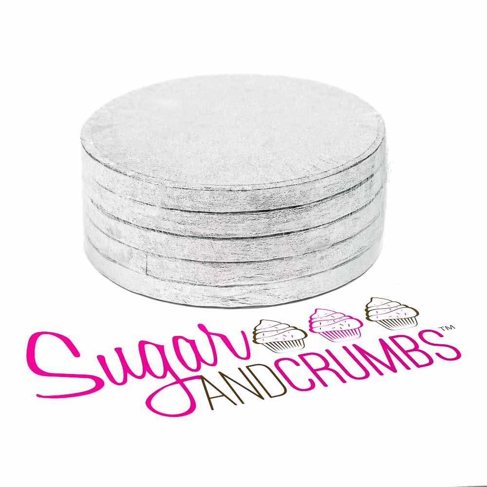 Round Cake Drum Silver 06 inch Bulk Pack of 5