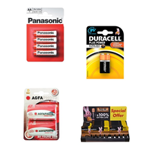 Panasonic batteries. All Sizes: AA, AAA, C, D, 9V, LR1 and LRV08 and more.