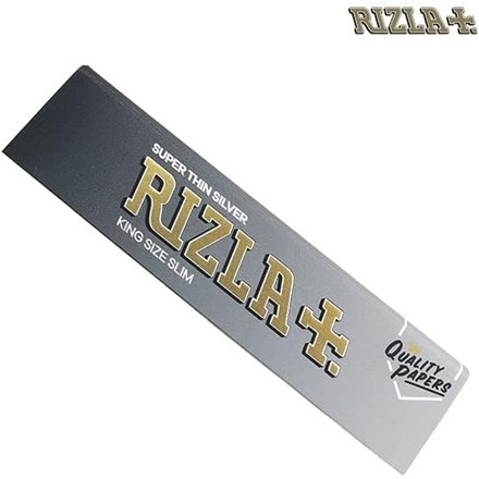 RIZLA KING SIZE SILVER SLIM PAPERS - 50 PACK