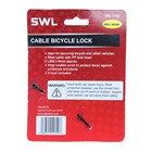 SWL - CABLE BICYCLE LOCK - 900 X 6MM