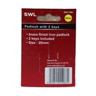 SWL - PADLOCK 20MM BRASS FINISH