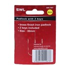 SWL - PADLOCK 30MM BRASS FINISH