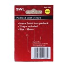 SWL - PADLOCK 38MM BRASS FINISH