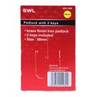 SWL - PADLOCK 50MM BRASS FINISH