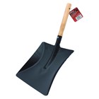 SWL - 8.5" METAL DUST PAN WITH WOODEN HANDLE