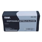 SWL - BLACK DISPOSABLE NITRILE GLOVES MEDIUM - 100 PACK