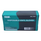 SWL - WHITE DISPOSABLE VINYL GLOVES MEDIUM - 100 PACK