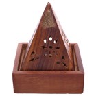 SHEESHAM WOOD INCENSE BURNER - CONE PYRAMID