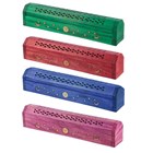 MANGO WOOD INCENSE BOX - SUN AND MOON