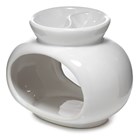 EDEN - OVAL DOUBLE DISH CERAMIC BURNER - WHITE