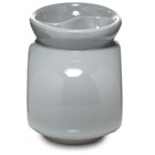 OVAL CERAMIC DOUBLE DISH OIL BURNER- GREY