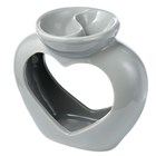 EDEN - HEART SHAPED DOUBLE DISH OIL BURNER -3ASST