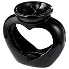 EDEN - HEART SHAPED DOUBLE DISH OIL BURNER -3ASST