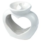 EDEN - HEART SHAPED DOUBLE DISH OIL BURNER -3ASST