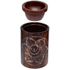 DARK ORANGE SOAPSTONE CARVED CHAKRA OIL BURNER