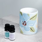 FLORENS RHODODENDRON PRINTED CERAMIC OIL BURNER