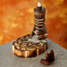HAPPY TREE MANGO WOOD BACKFLOW INCENSE BURNER
