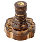 HAPPY TREE MANGO WOOD BACKFLOW INCENSE BURNER