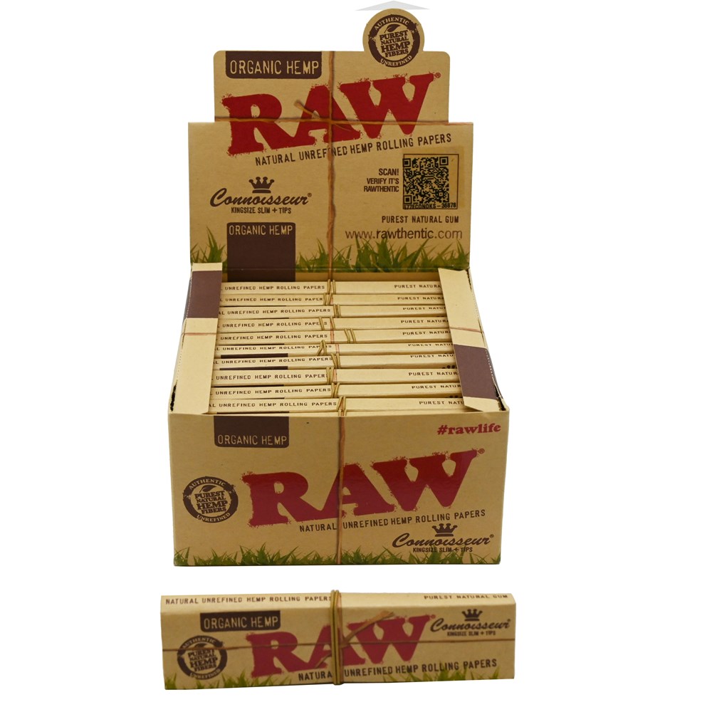 RAW ORGANIC CONNOISSEUR PAPERS + TIPS 24 PACK