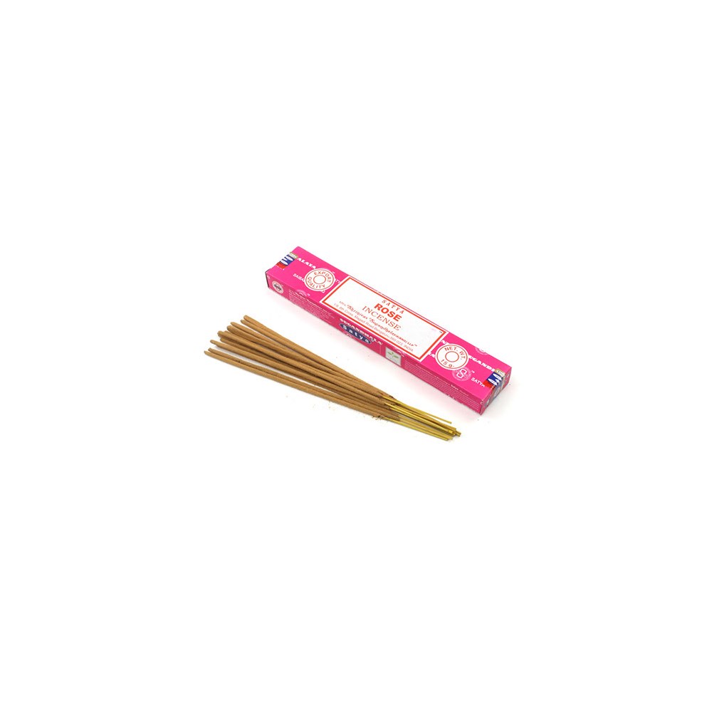 SATYA ROSE INCENSE STICKS 15G X 12 PACK