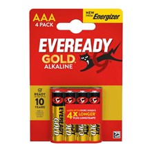 EVEREADY - GOLD ALKALINE AAA - 4 PACK