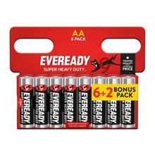 EVEREADY - SUPER HEAVY DUTY AA - 6+2 PACK