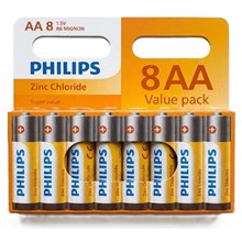 PHILIPS - ZINC AA BATTERIES VALUE PACK - 8 PACK