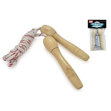 SUMMER FUN - 2.3M WOODEN HANDLE SKIPPING ROPE SUMMER FUN - 2.3M WOODEN HANDLE SKIPPING ROPE