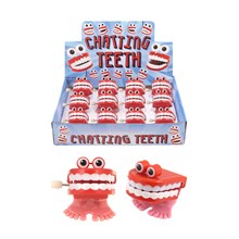 CLOCKWORK WIND UP CHATTING TEETH WITH EYES - 4CM CLOCKWORK WIND UP CHATTING TEETH WITH EYES - 4CM