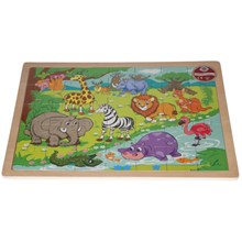 WOODEN CLASSICS - WOODEN PUZZLE SAFARI 40X30CM