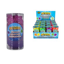 NEON WATER BALLOONS WITH FILLER & BAG