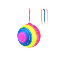 NEON RING PVC BALL WITH HOOK AND KEYRING