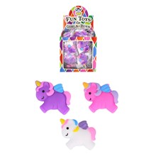 SQUISHY UNICORN 5CM ASTD COLOURS 3 DESIGNS