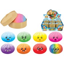 RAINBOW SQUISHY BAO BUN IN DUMPLING CASE