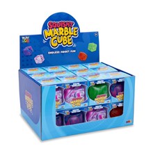 SQUISHY MARBLE CUBE 4 ASST