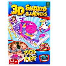 EPIC FUN 3D MAGICAL SNAKES AND LADDERS PICK AND PLAY