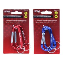 SWL - 8CM ALUMINIUM CARABINERS - 2 PACK