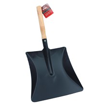 SWL - 8.5" METAL DUST PAN WITH WOODEN HANDLE