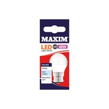 MAXIM LED BULB - ROUND DAY LIGHT - BC 5.5W/40W MAXIM LED BULB - ROUND DAY LIGHT - BC 5.5W/40W