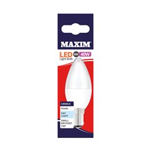 MAXIM LED BULB - CANDLE - SBC DAY LIGHT - 6W=40W MAXIM LED BULB - CANDLE - SBC DAY LIGHT - 6W=40W