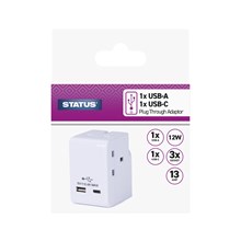 STATUS - 3 WAY BLOCK 2 X USB A & C