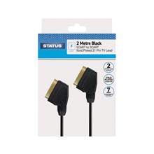 STATUS - SCART LEAD 2M CABLE GOLD