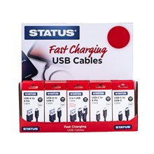 STATUS - PHONE CHARGER MIXED FAST CHARGE LEAD - 50 PACK